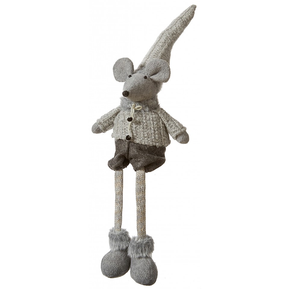 Sitzende Maus Grau - Junge