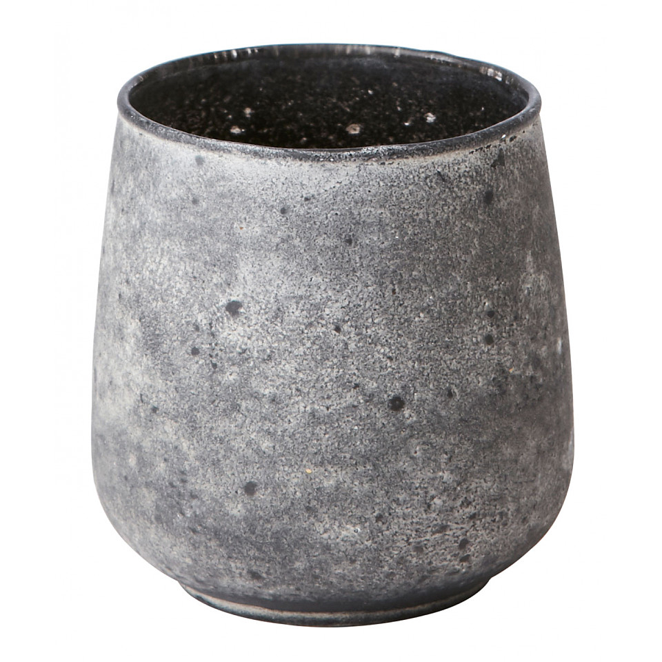 Teelichthalter / Vase IRIS Grau - 8 / 7 x 8 cm