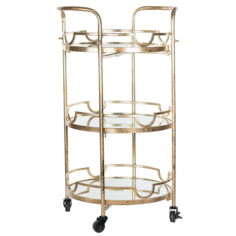 Drink Cart Mirror - Gold