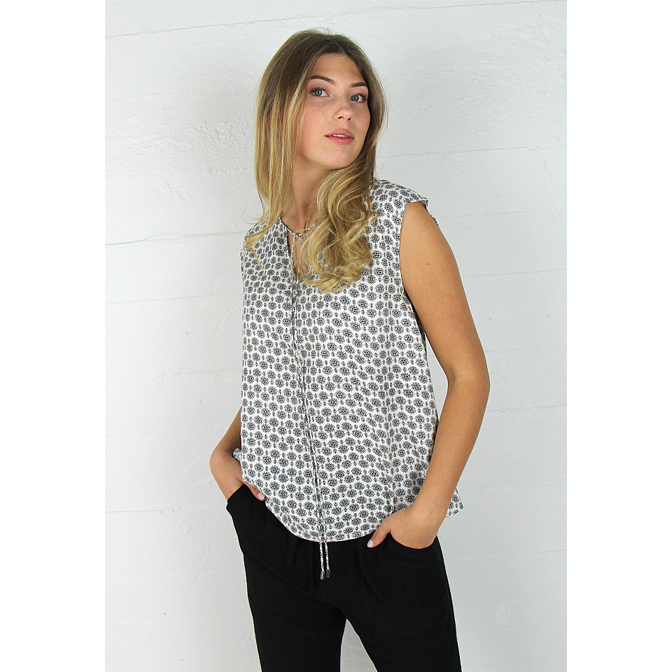 Blus Lois Blouse - Asphalt/Creme