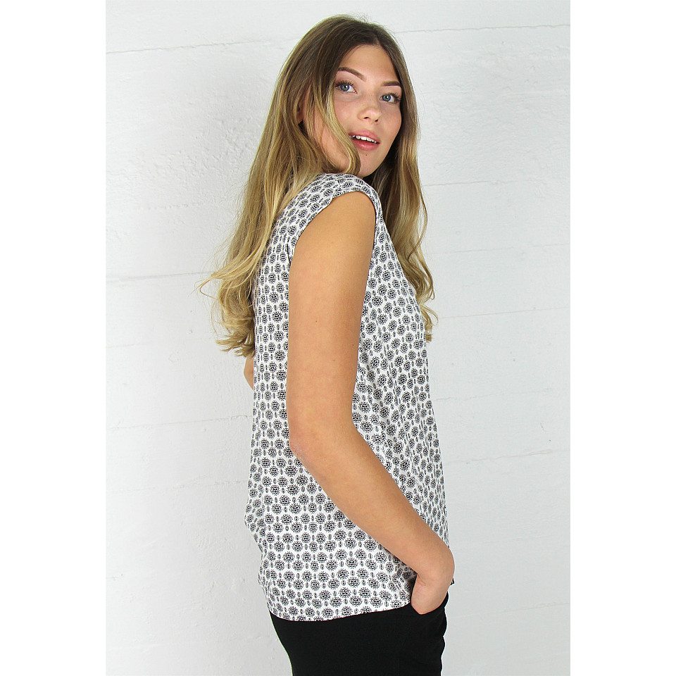 Blus Lois Blouse - Asphalt/Creme