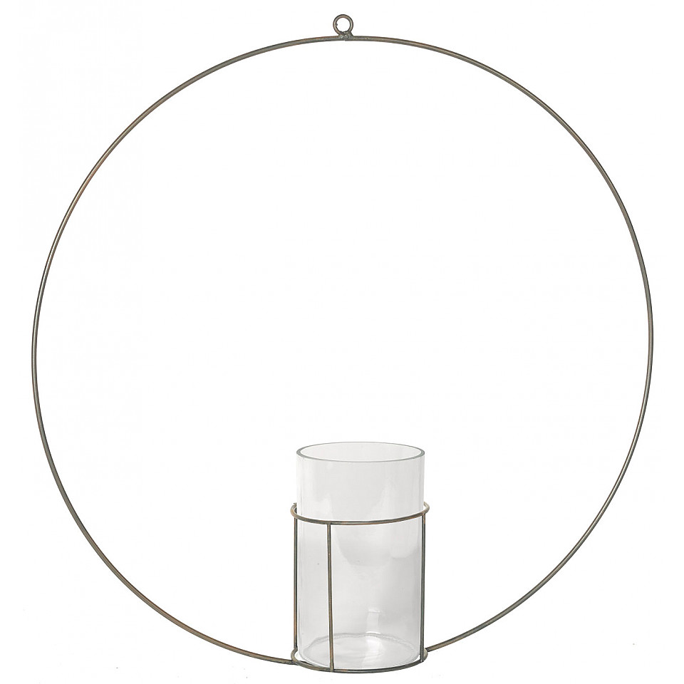 Kerzenring mit Glas