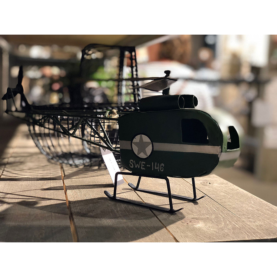Metal Helicopter - Green
