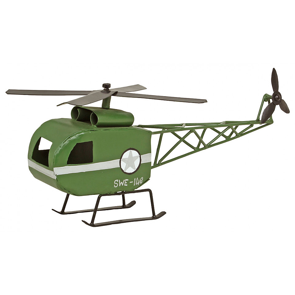 Metal Helicopter - Green