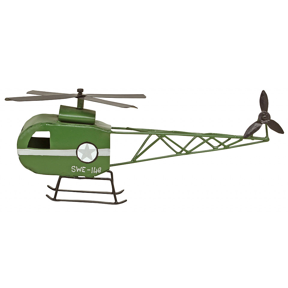 Metal Helicopter - Green