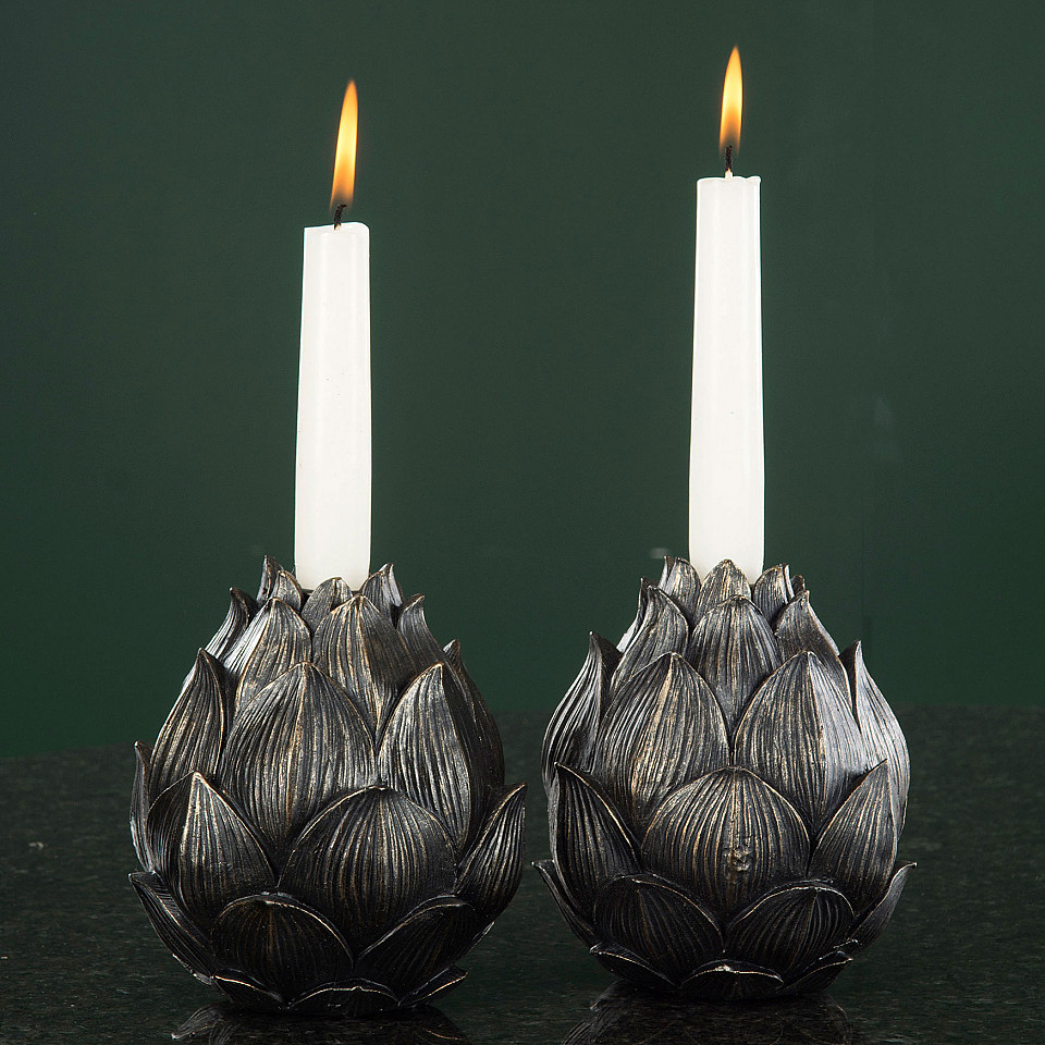 Candlestick Artichoke - Gold Brown