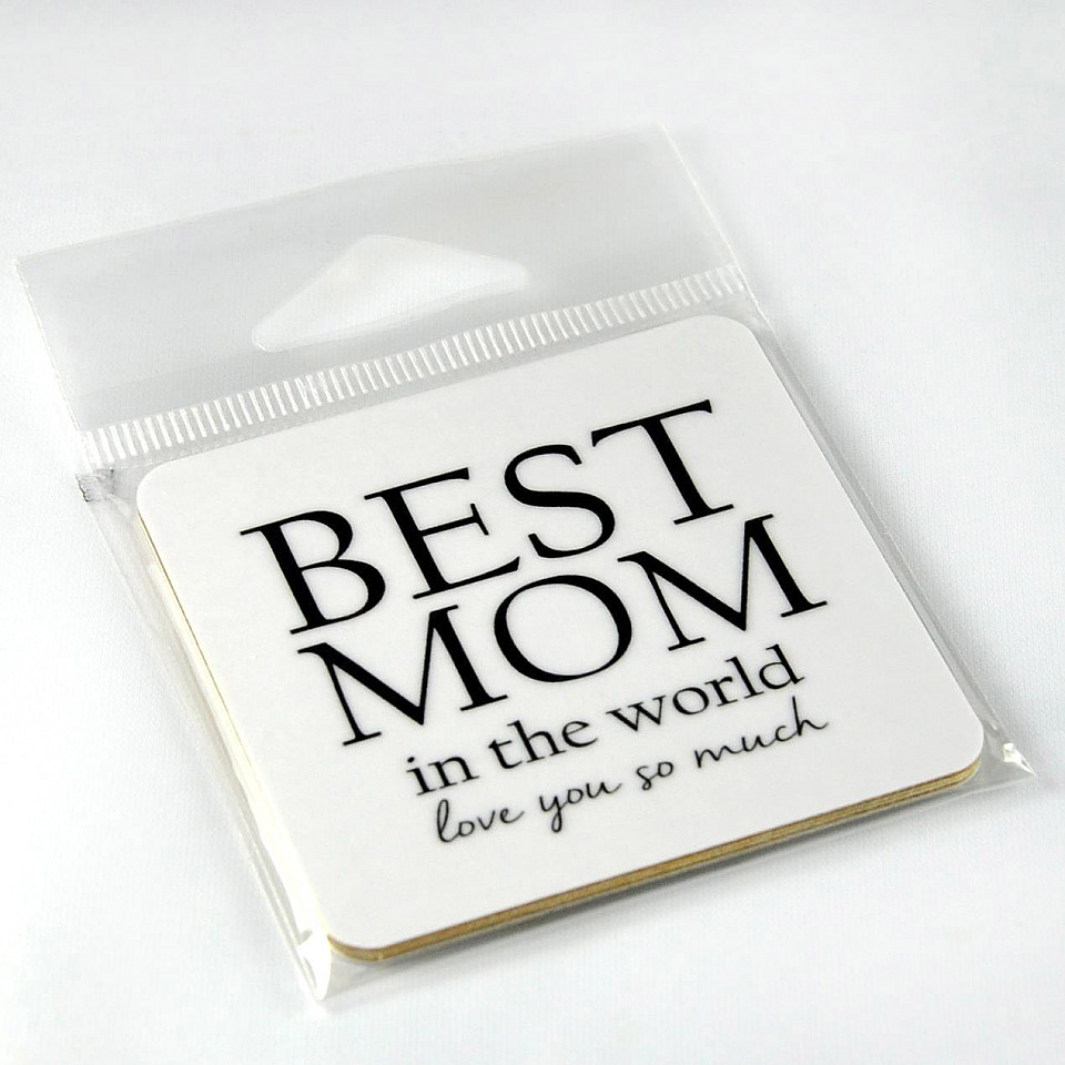 Magnet Best Mom - Vit/Svart