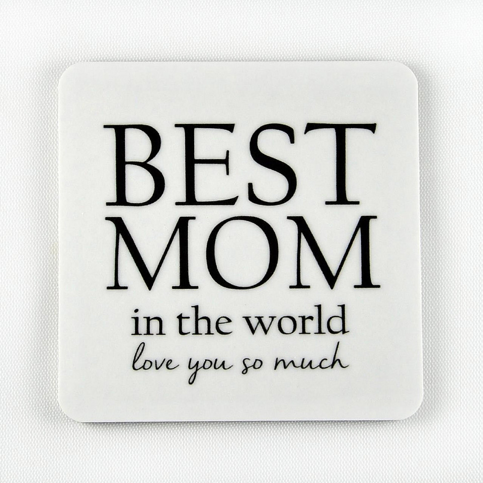 Magnet Best Mom - Vit/Svart