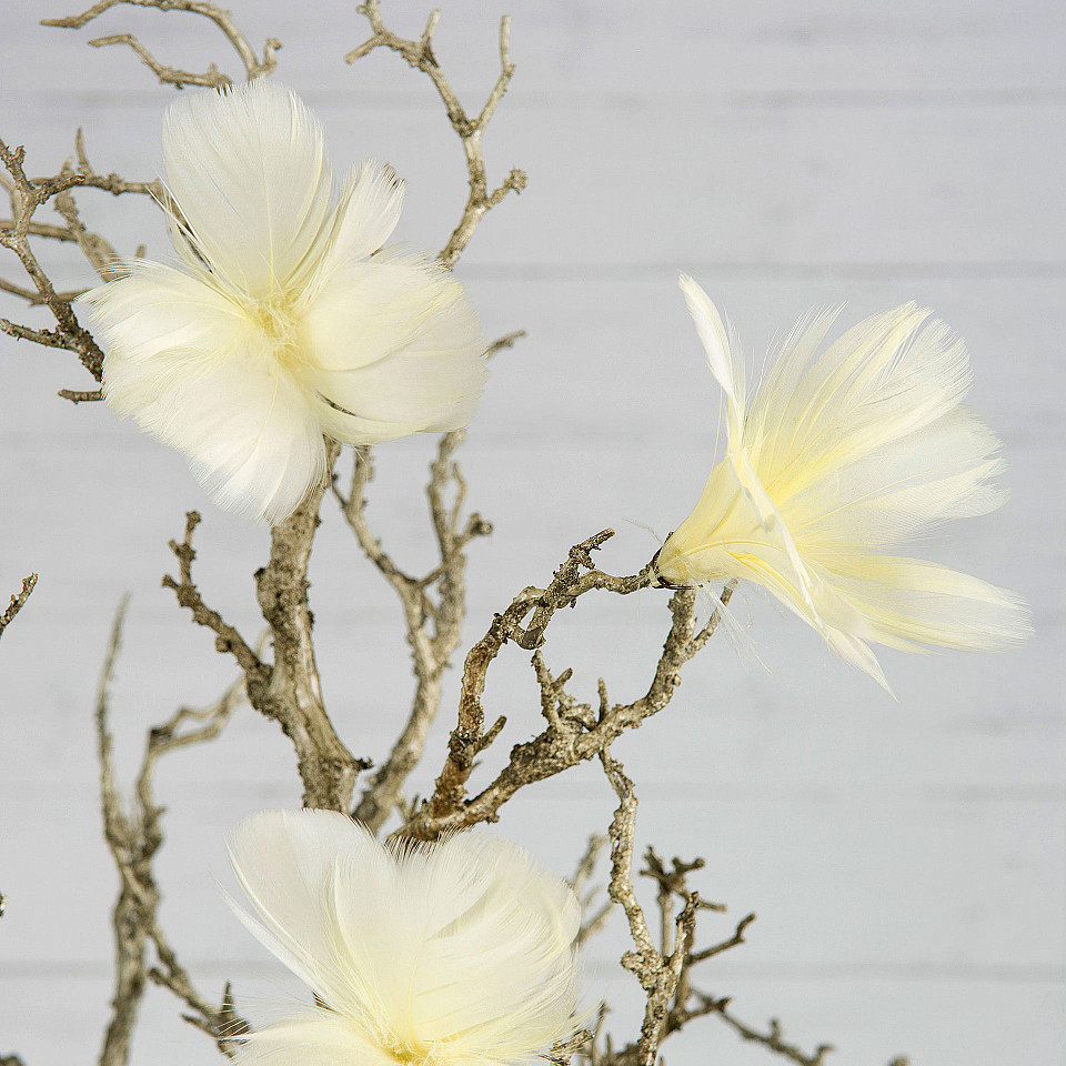 Easter Feathers / Feathers Flower Yellow - 12 pcs