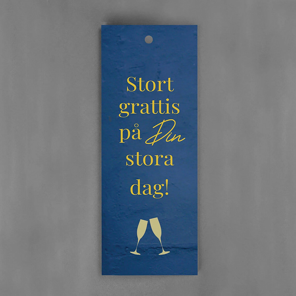 Geschenkanhänger Stort grattis på din stora dag