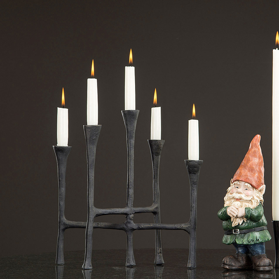 Candlestick Black Cast Iron