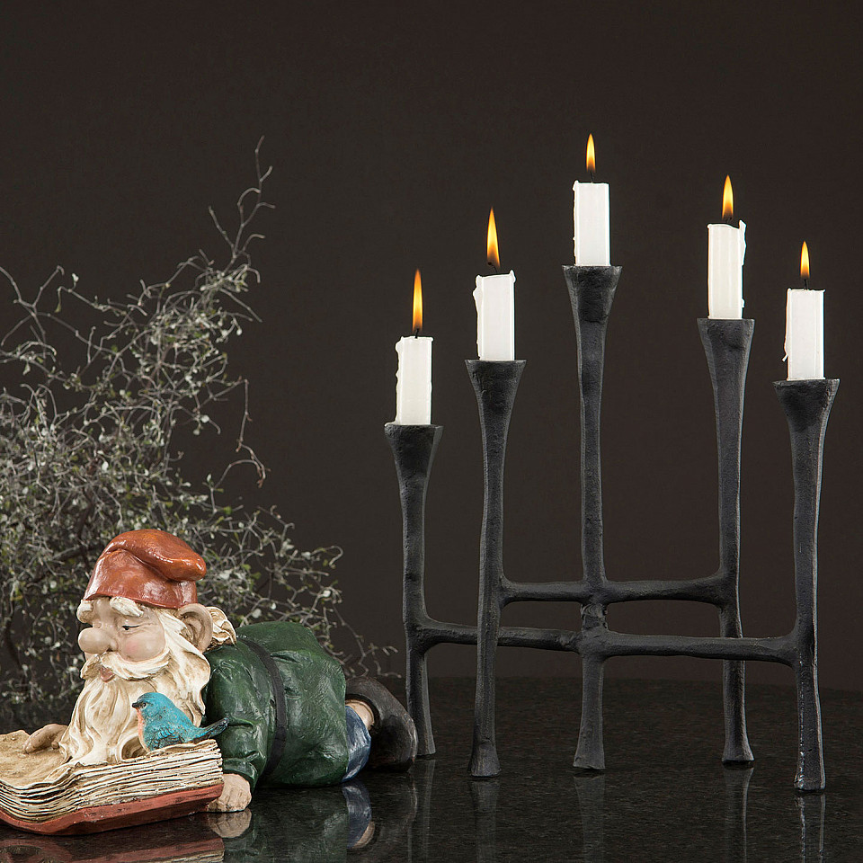 Candlestick Black Cast Iron