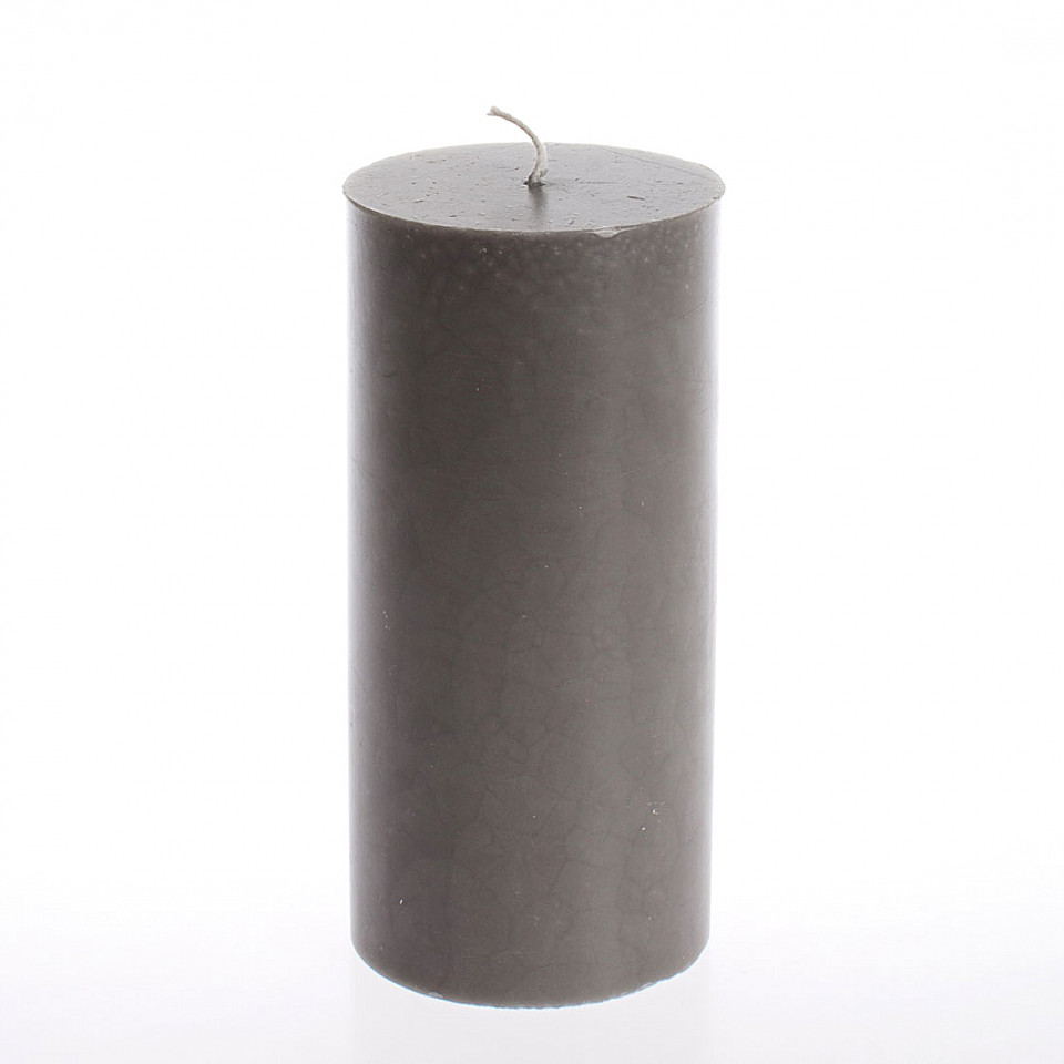 Stumpenkerze 7 x 15 cm - Grau