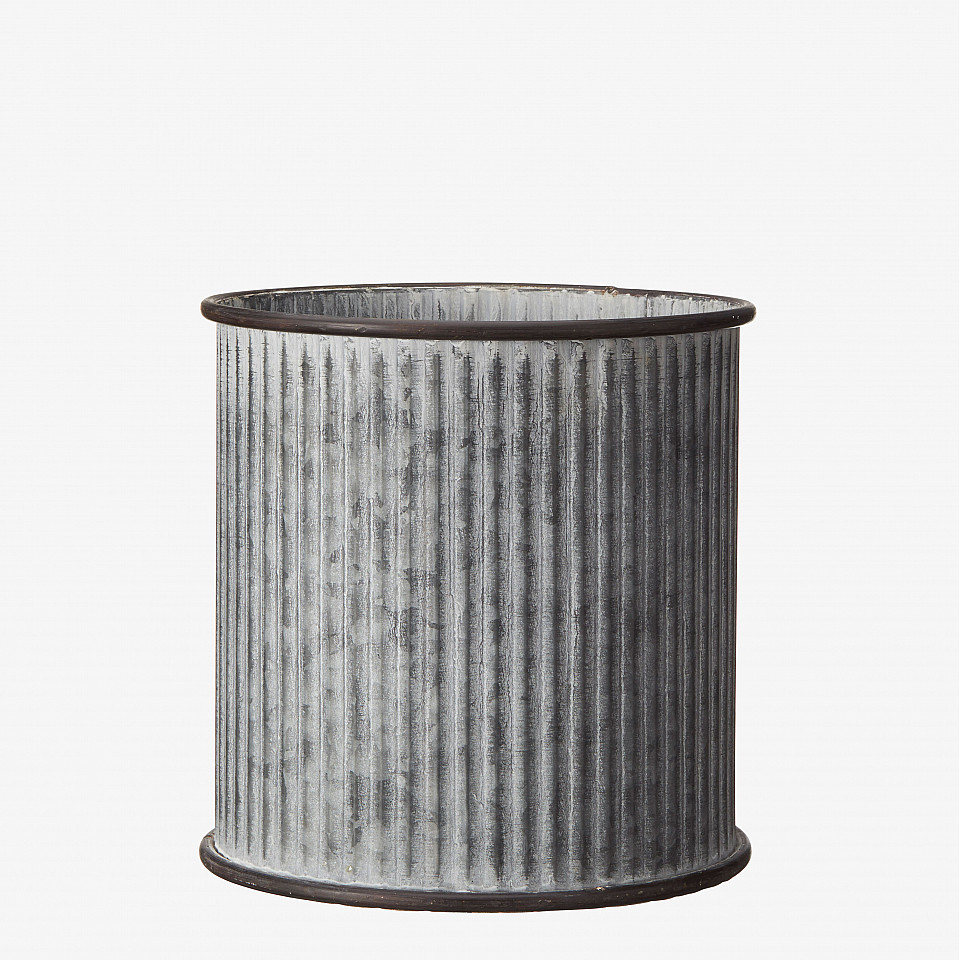 Blumentopf Kit Grau Zink - Klein
