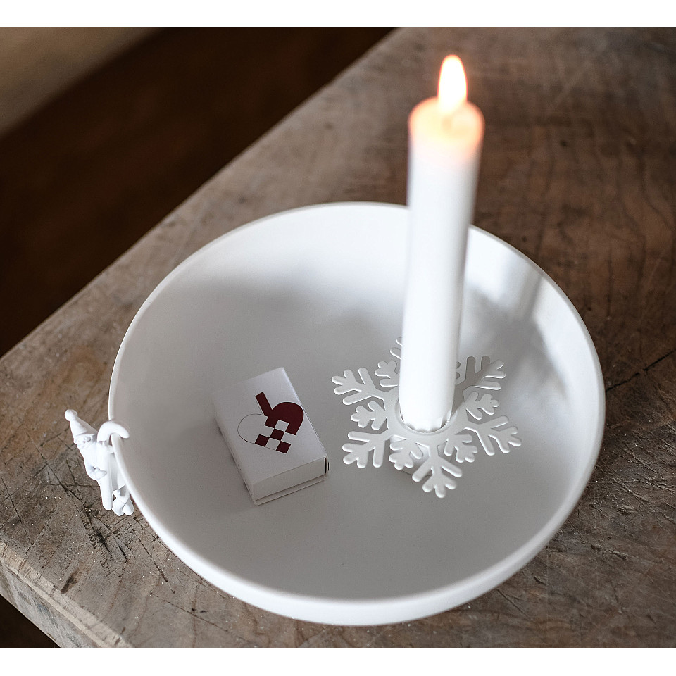 Santa Nisse with cane - White