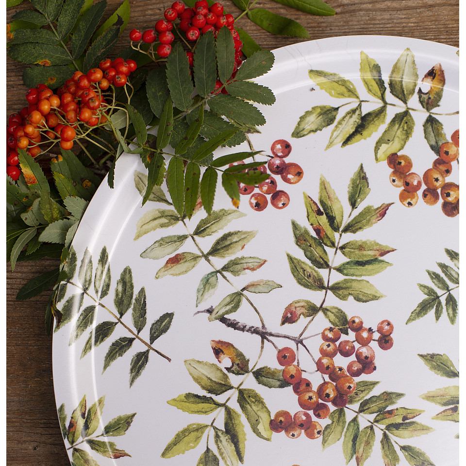 Round Tray Rowanberries - 38 cm