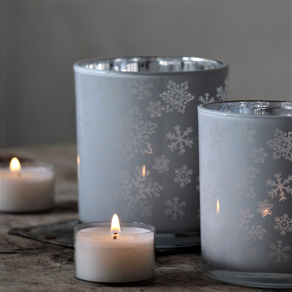 Majas Lykta Snowflakes Vit - Stor