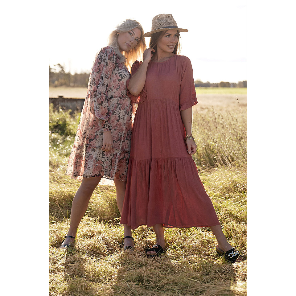 Carma Kleid - Sand / Schwarz / Rosa