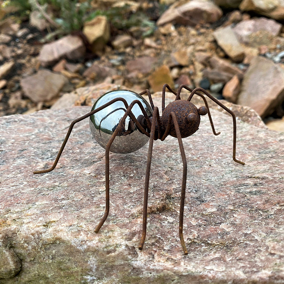 Spinne Rost / Silber