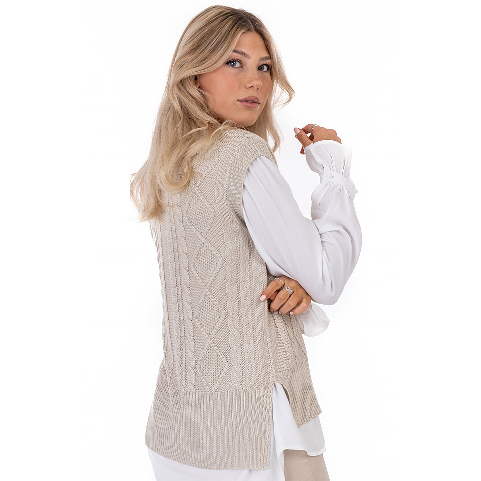 Strickweste Norah - Sand