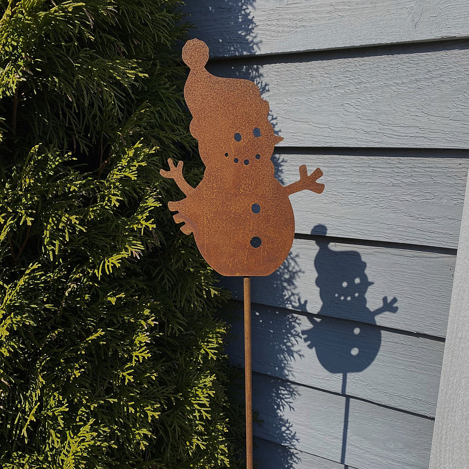 Snowman on rod - Rust