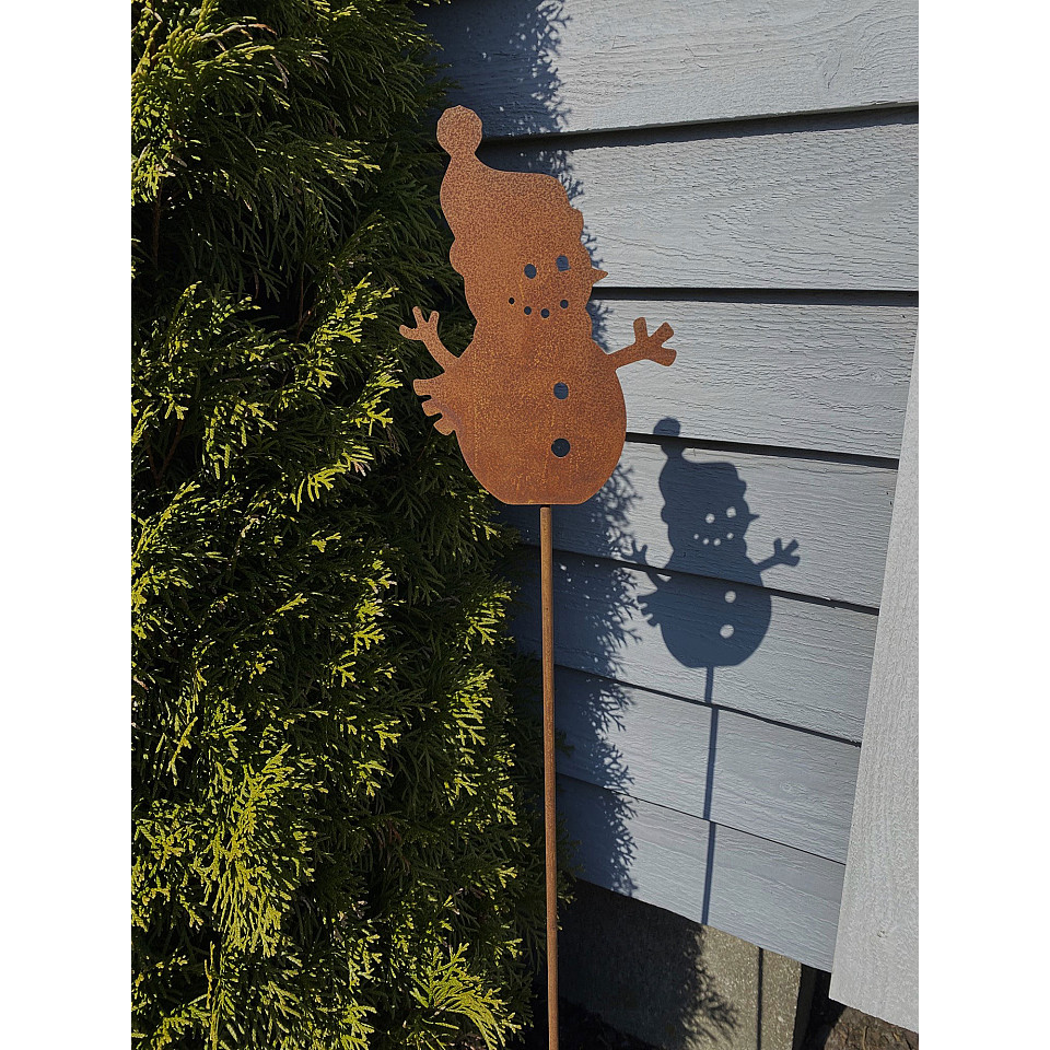 Snowman on rod - Rust