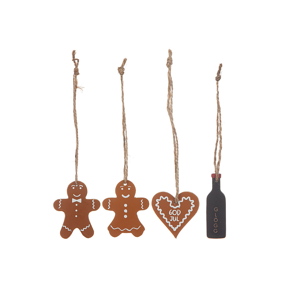 Geschenkanhänger Jul - Lebkuchenmann