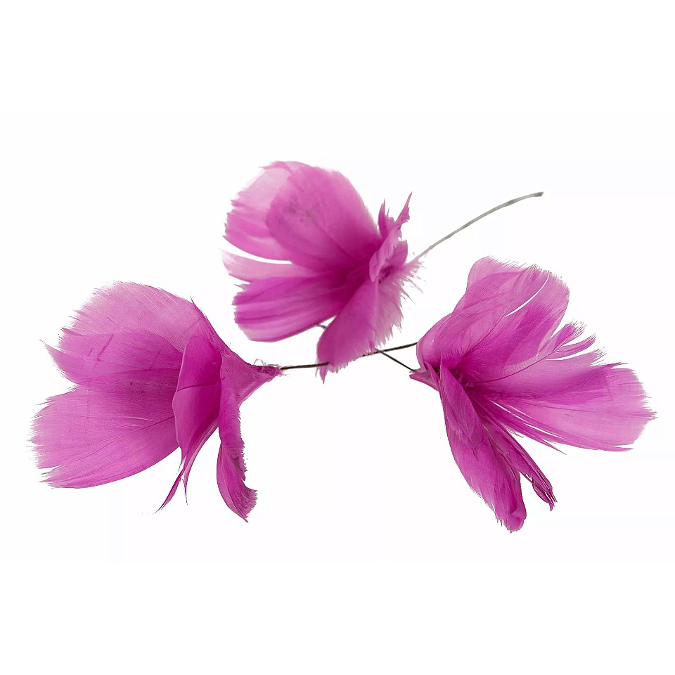 Easter Feathers / Feathers Flower Cerise - 12 pcs