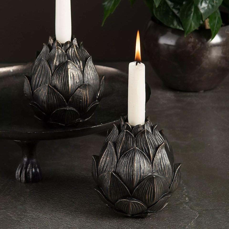 Candlestick Artichoke - Gold Brown