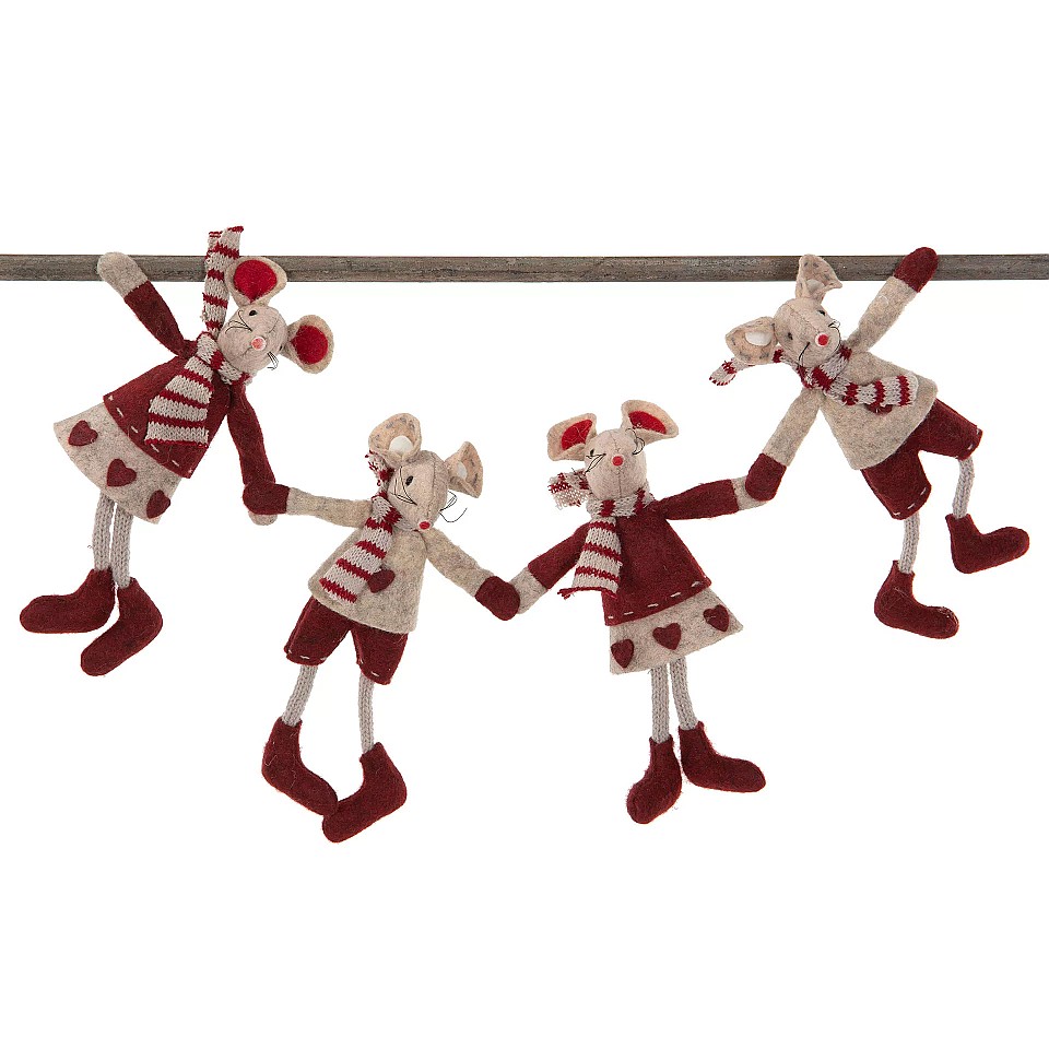 Mouse Magnet Burgundy / Mole - With Skirt