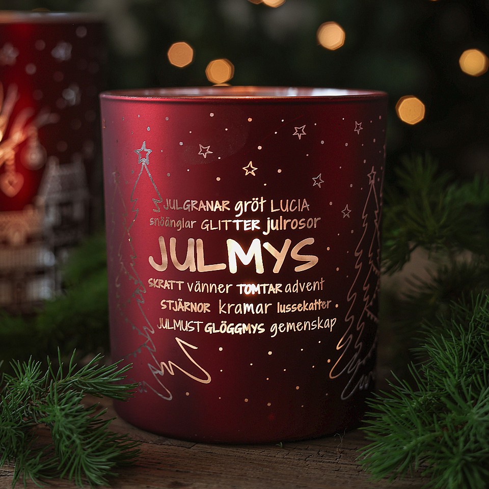 Majas Lykta Julmys - Röd/Silver