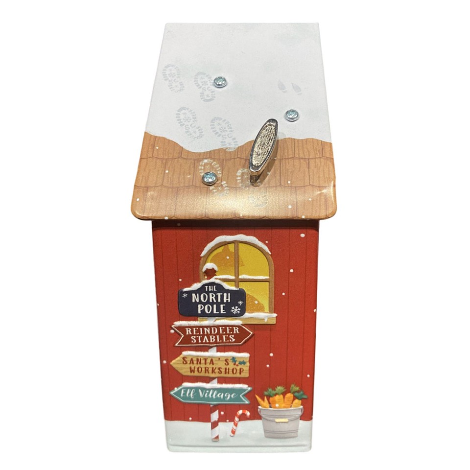 Tin Jar Music Box Santa’s Workshop