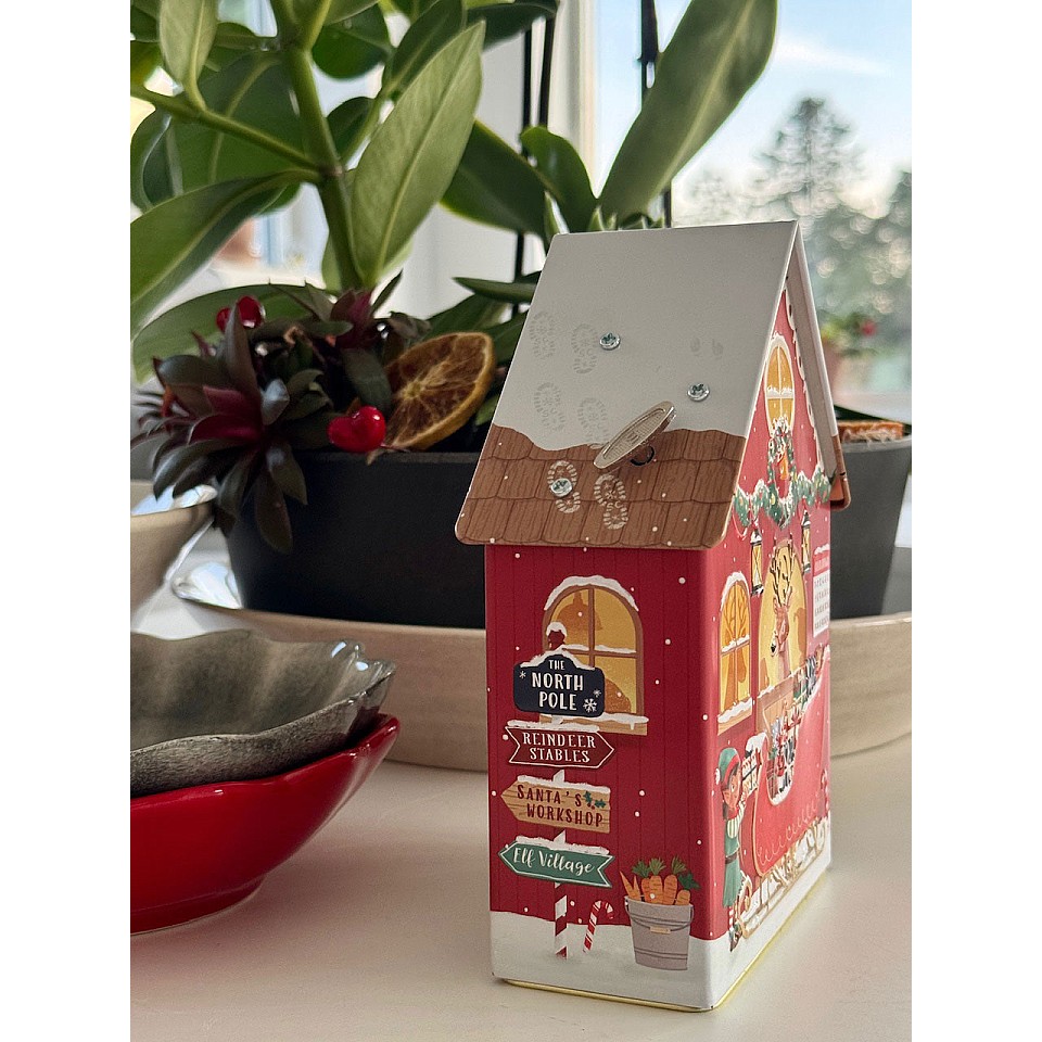 Tin Jar Music Box Santa’s Workshop