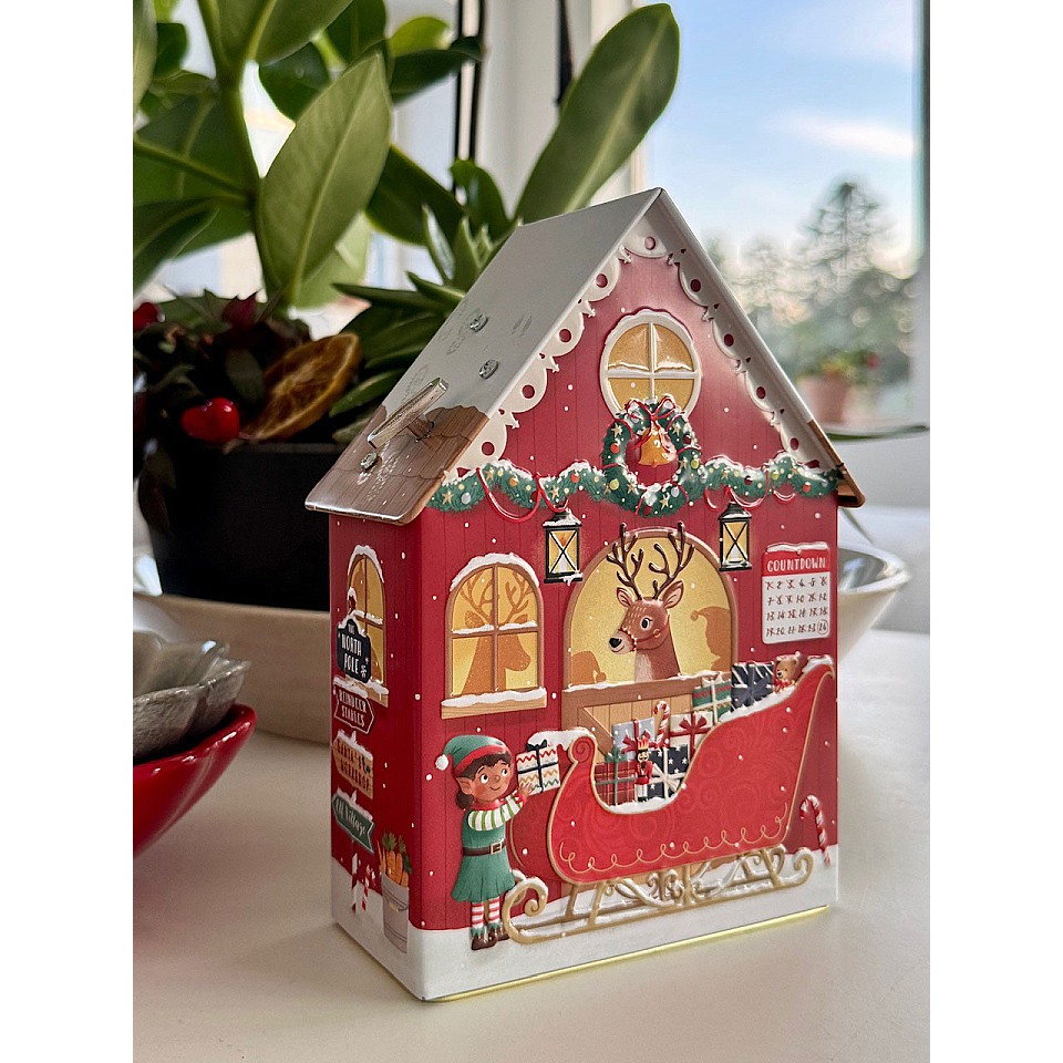 Tin Jar Music Box Santa’s Workshop