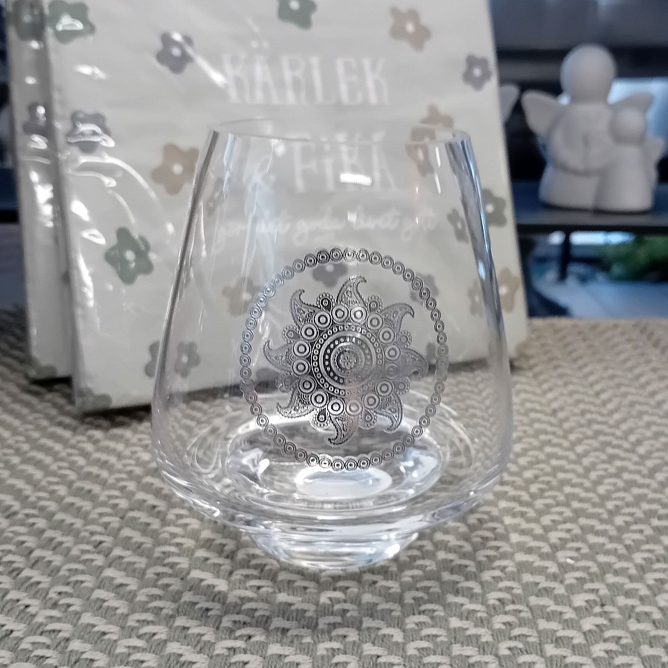 Majas Glass Vase Paisley Flower - Small