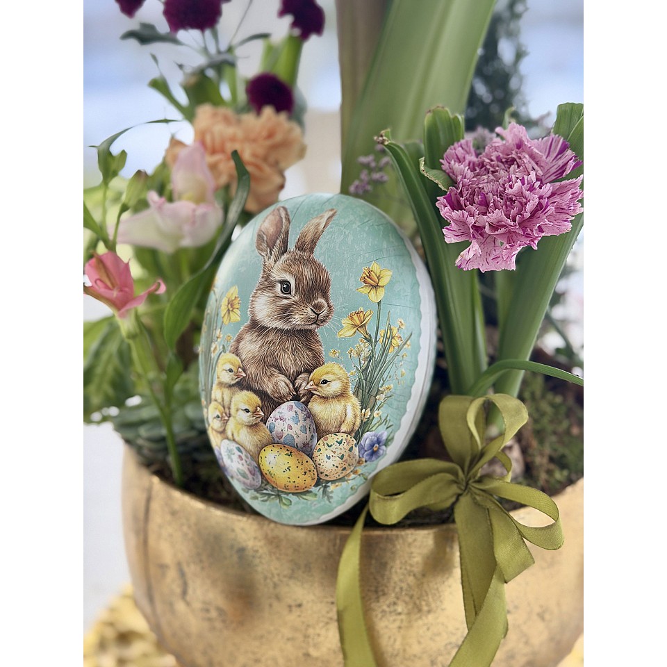 Påskägg Pastel Dreams 15 cm - Kanin med kycklingar