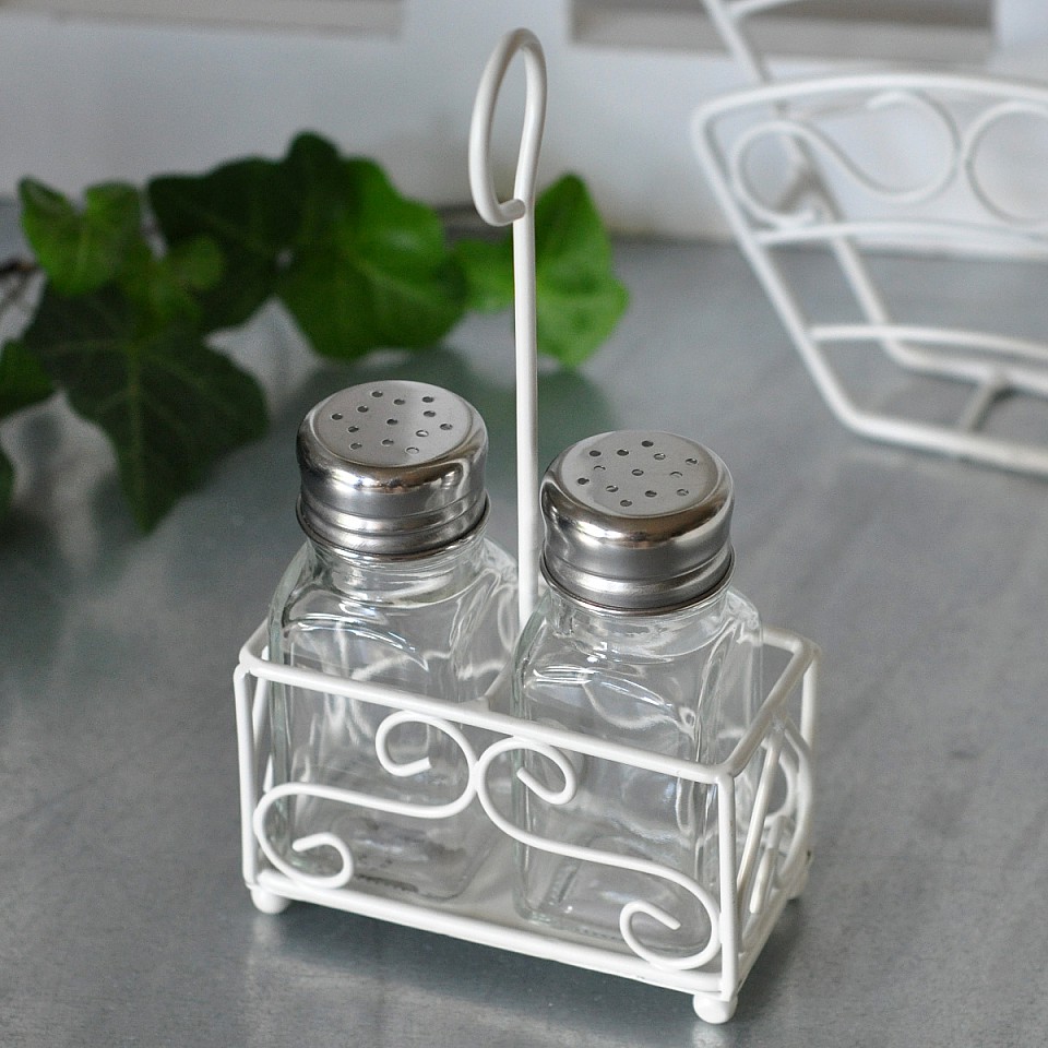 Salt & pepper rack - cream